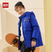 高梵 儿童 学院风 中长款羽绒服