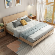 AHOME A家家具 Y3A0225 北欧实木双人床 1.5m