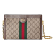 GUCCI 古驰 OPHIDIA系列 女士单肩链条包 503877 K05NG 8745 米色/乌木色 小号