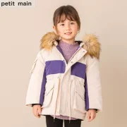日本人气童装 petitmain 儿童 90白鸭绒羽绒服