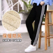 冬季童装新款男女童棉裤加绒加厚羊羔绒裤子