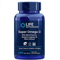 0税费！高纯度五星鱼油，Life Extension 沿寿 Omega-3超级鱼油软胶囊 240粒