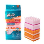 CHAHUA茶花海绵擦百洁布5片装