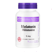 加拿大进口 Preferred Nutrition 褪黑素 助眠片 90粒*2瓶