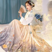 絮意如火如荼唐褙子交领短衫齐腰褶裙