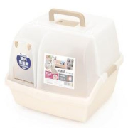 PLUS会员：IRIS爱丽思长通道全封闭猫砂盆茶色8L500*510*430mm