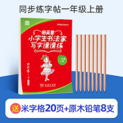 田英章小学生练字帖送米字格20页+原木铅笔8支