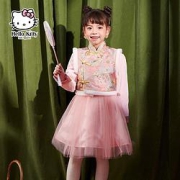 PLUS会员：HelloKitty凯蒂猫女童加绒连衣裙套装
