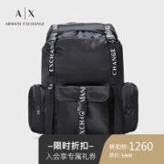 GIORGIO ARMANI 阿玛尼ARMANI EXCHANGE奢侈品21秋季AX男士双肩包 952362-1A809 BLACK-00020黑色 U