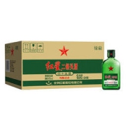 红星 白酒 红星二锅头 清香型白酒 小绿43度 100ml*24瓶 整箱