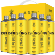 京东超市青岛金特（ISKING）12度原浆啤酒1L*6罐礼盒整箱装国产精酿小麦白啤酒扎啤 金特原浆黄啤1L*6桶拧盖装