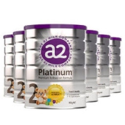 a2 艾尔 新西兰原装进口 a2 白金版 较大婴儿配方奶粉 含天然A2蛋白 2段(6-12月) 900g/罐 6罐箱装