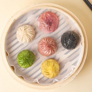 天然食材无色素，6色6口味：50gx12只 河豚家族 六彩小笼包