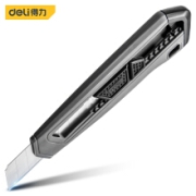 有券的上、plus会员:得力(deli) 大号工具刀 18mm DL018C*5件