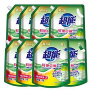 PLUS会员：超能植萃低泡洗衣液鲜艳亮丽1kg*8袋