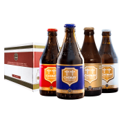比利时进口 智美（Chimay）啤酒 蓝帽/红帽/白帽/金帽 各3瓶 修道院啤酒330ml*12瓶装