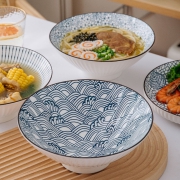 竹木本记 日式面斗笠碗 山田款 8寸 2个装*2件