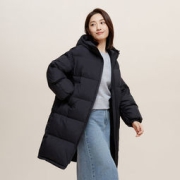 高梵 女士90白鸭绒中长款加厚连帽羽绒服 多色