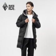 Black Ice 黑冰 F8123 男士600蓬中长款鹅绒连帽羽绒服