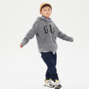 12日0点！Gap 盖璞 男童LOGO碳素软磨抓绒连帽衫