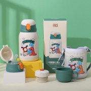 face 儿童316不锈钢保温杯480ml 一杯双盖