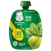 Gerber 嘉宝 有机果泥 3段 菠菜梨味 70g