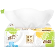 聚划算百亿补贴：清风 抽纸巾 3层100抽*6包（180*132mm）