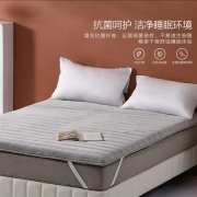 水星家纺床垫床褥子 竹炭抗菌榻榻米席梦思床垫被褥子 单双人学生宿舍防滑绑带垫被 加厚5CM 西西里竹炭抗菌床垫 1.5m床（150×200cm）