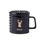 COSTA COFFEE 咖世家咖啡 朋克马克杯 355ml 黑色