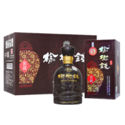 榆树钱 窖藏5浓香白酒 东北吉林42度高梁酒吉林名酒 整箱装（6瓶*500ml）3个手提袋