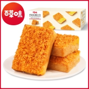 百草味 肉松乳酪吐司 岩烧奶酪面包520g整箱*2