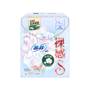 京东超市苏菲Sofy 裸感S进口原棉贵族棉系列夜用卫生巾290mm 10片 超薄柔软无感量多夜用姨妈巾