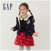 Gap 盖璞 女幼童LOGO仿羊羔绒连帽衫