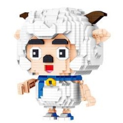 ZHEGAO哲高喜羊羊与灰太狼公仔立体拼插玩具喜羊羊-1437颗粒