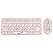 logitech罗技K380薄膜键盘+Pebble无线鼠标键鼠套装粉色