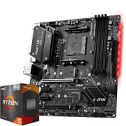 PLUS会员：MSI微星B450MMORTARMAX迫击炮主板+AMD锐龙55600G处理器散片板U套装