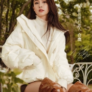 白鹿明星同款羽绒服短款白鸭绒小个子外套