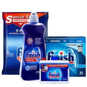 PLUS会员：finish亮碟洗碗机专用清洁套装489g+2kg+500ml+250ml