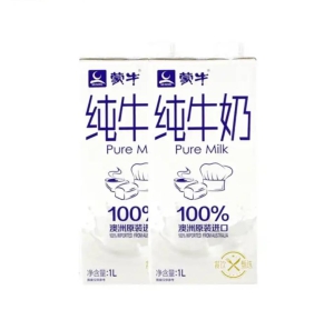 京喜app：蒙牛 澳洲进口 纯牛奶1L*2盒
