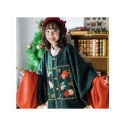 HAITANG FANTASY 海棠私语 圣诞 明制汉服 圆领半袖补服 绿色