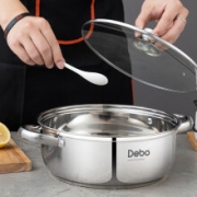 Debo德铂复底不锈钢汤锅电磁炉明火通用26cm