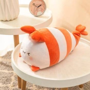 MINISO 名创优品 元气食堂系列 臭美虾虾 趴姿公仔抱枕 *3件