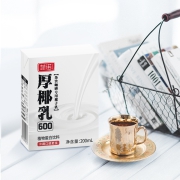 4.9分，椰肉汁20%+，0乳糖：200mlx6盒 菲诺 茶饮咖啡专用厚椰乳
