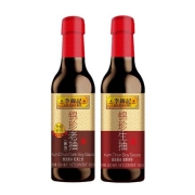京喜直营:李锦记 锦珍生抽500ml+锦珍老抽500ml组合装
