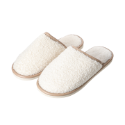 名创优品（MINISO）棉拖保暖拖鞋居家 简约系列毛绒男士棉拖(棕色,41-42码)