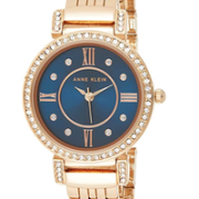 Anne Klein 安妮·克莱因 AK/2928NVRG 施华洛世奇水晶玫瑰金手镯手表  到手约￥153.72