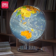 deli 得力 LED灯立体浮雕地球仪 直径30cm