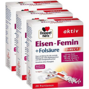 Doppelherz 双心 女性补铁营养颗粒20包*3盒 到手￥118.65