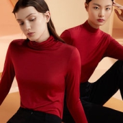 金三塔 女士100%桑蚕丝肌肤衣 保暖打底衫