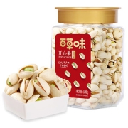 百草味 原色无漂白 盐焗味开心果 500g袋装